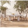 Image 2 : BNIB - Moe's Mateo Outdoor Dining Chair - White - Msrp $1099 - TA-1012-18 - 23.27"W x 25.47"D x 34.2