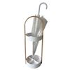 Image 1 : Modern Minimalist Umbrella Stand â€“ Wooden & White Metal Entryway Organizer