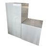Image 1 : Set of 2 - Modern Minimalist High-Gloss White Cube Display Pedestal - tall one approx. 20in x 20in x