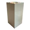 Image 2 : Set of 2 - Modern Minimalist High-Gloss White Cube Display Pedestal - tall one approx. 20in x 20in x