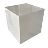 Image 3 : Set of 2 - Modern Minimalist High-Gloss White Cube Display Pedestal - tall one approx. 20in x 20in x