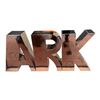 Image 1 : Set of 3 Metallic "ARK" Letter Planters / Decorative Vessels - Retail $420 each letter