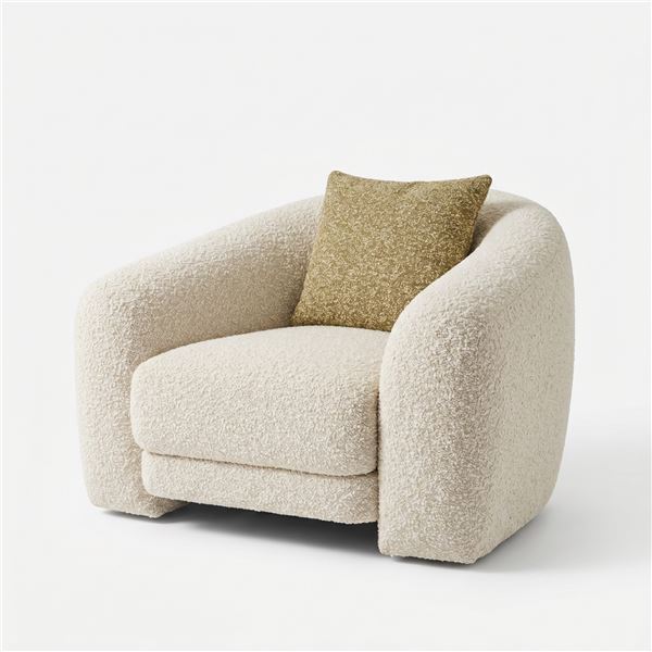 New - Ceppi - Megan Armchair by Ark Interiors - 41" x 38.6" x 27.6" H - Fabric Col.04 & Cuoietto Avo