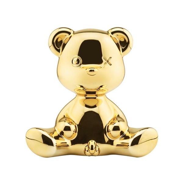 New - Qeeboo - Teddy Boy Table Lamp - Gold Finish - Model 24002GO-M - MSRP $1,980 - New Floor Model 