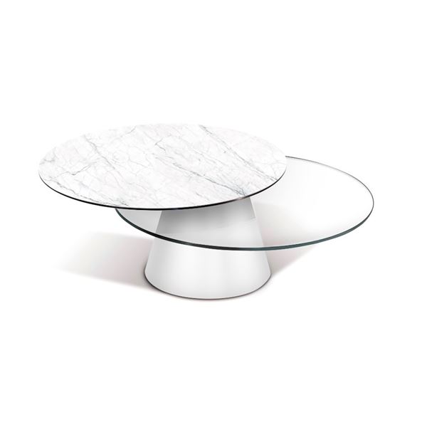 New - Naos - GIRONTONDO Rotating Coffee Table by Ark Interiors - 33.5"-48.8" x 33.5" x 15.8" H - Ext
