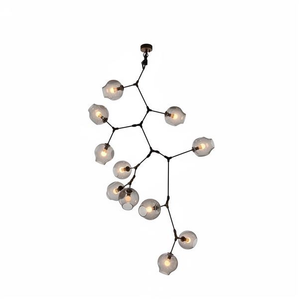 New - ARK Lighting - Grape Vine Sputnik Chandelier (11-Head) - Smoke Grey - Model #1212S-11 - MSRP $