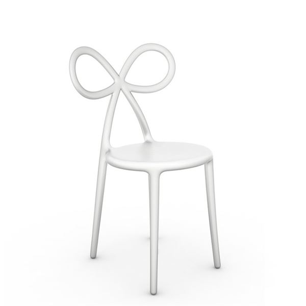 New - Qeeboo - Ribbon Chair by Nika Zupanc - Color: White - 19.5" x 18" x 33" H - MSRP $998 - New Fl