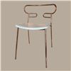 Image 1 : New - Tarba - Genoa Dining Chair by Ark Interiors - White Seat - 18"W x 18"D x 29"H - MSRP $1,099 - 