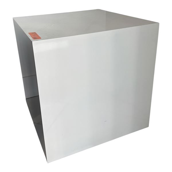 Modern Minimalist High-Gloss White Cube Display Pedestal