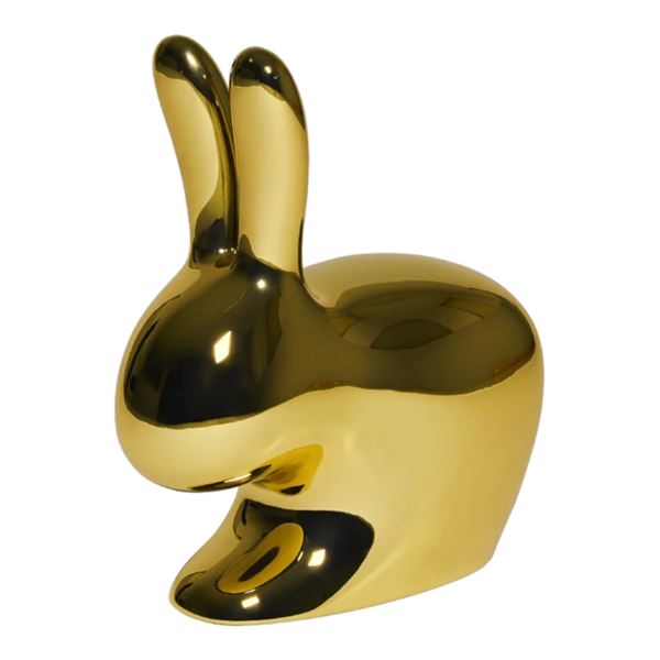 New - Qeeboo - Rabbit Chair (Polished Gold) by Ark Interiors - approx 27" x 15.6" x 31.5"H - MSRP $3