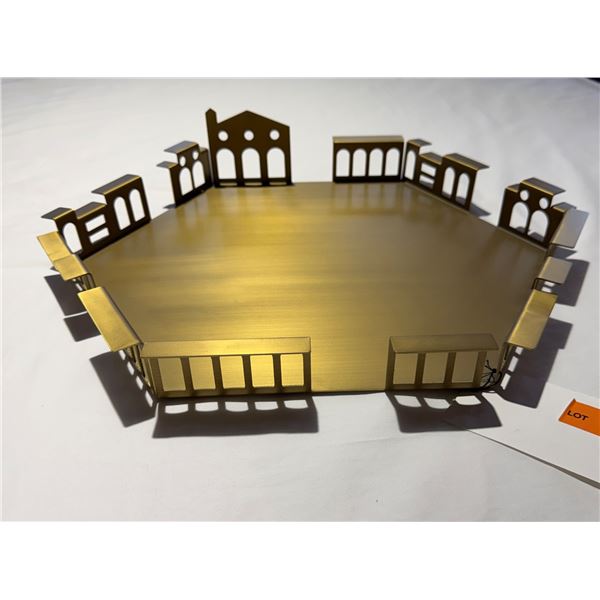New - Roman Fruit Plate 20" Hexagon by Ark Interiors - approx 20" Hexagon - MSRP $599.00 - New Floor