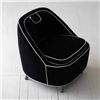 Image 1 : BNIB - LH Home Ebony Club Chair - Black, RV: $1,260.00 CAD (RNS026) - 26 x 25 x 26 in.