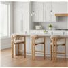 Image 2 : BNIB - LH Home Monterrey Counter Stool - Cream Tweed, RV: $1,122.75 CAD (CR044-NAT) - 22.8 x 23.6 x 
