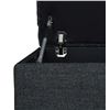 Image 4 : BNIB - LH Home Reece Storage Ottoman - Charcoal Grey, RV: $596.25 CAD (REC024-CGR) - 19.7 x 19.7 x 1