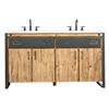 Image 1 : BNIB - LH Home Irondale Vanity W61 in Solid Acacia Wood and Metal with White Basin, RV: $3,372.75 (M