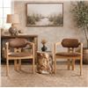 Image 2 : BNIB - LH Home Monterrey Dining Chair - Cognac, RV: $897.75 CAD (CR034-COG) - 23 x 24 x 31 in.