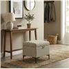Image 2 : BNIB - LH Home Reece Storage Ottoman - Tan, RV: $596.25 CAD (REC024-TAN) - 19.7 x 19.7 x 18.9 in.