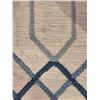 Image 4 : Contemporary Blue & Cream Geometric Fringed Area Rug - RV: $3560 - Approx: 125" x 79"- ARK Interiors