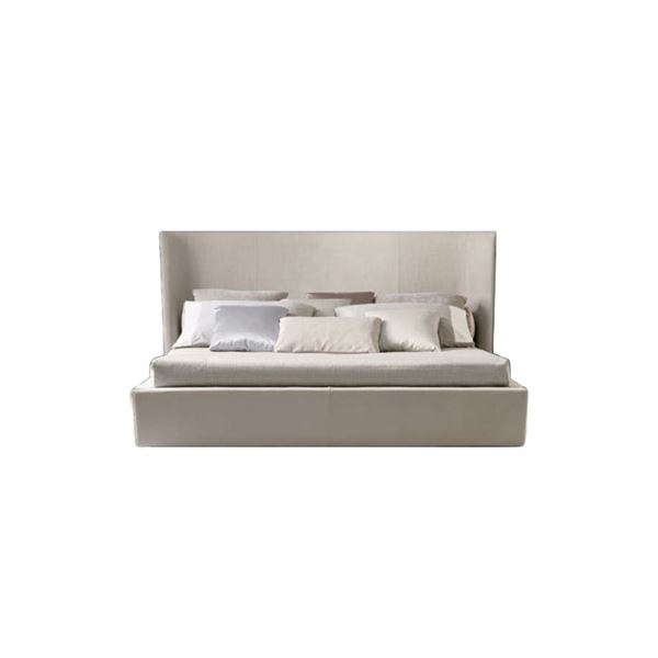 New Alberta Vivien King Bed Nubuk Leather - RV: $22,800 - Approx: 90.6" x 90.6" x 43.3" - Made in It