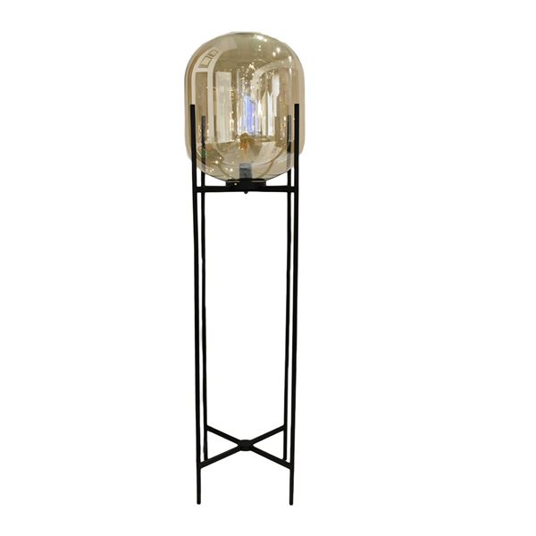New Glass Floor Lamp Large - RV: $2200 - Approx: 19" x 19" x 64" - ARK Interiors Floor Model
