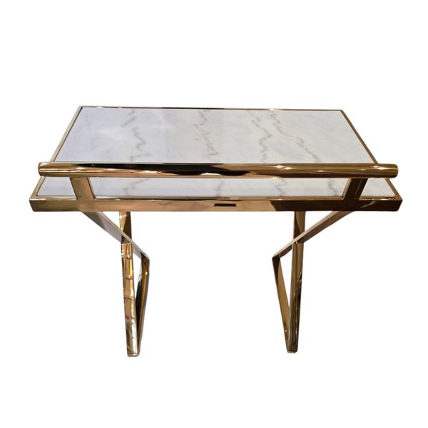 New Modern Marble Top Side Table - ARK Interiors Floor Model
