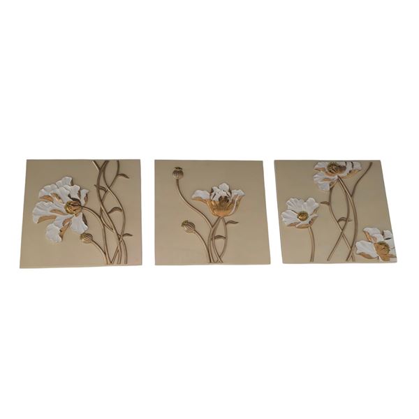 New Set Of 3 Peony Garden Wall Art - RV: $670 - ARK Interiors Floor Model
