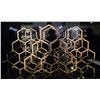 Image 1 : New Group of 3 Hexagon Wine Rack Gold - RV: $1200