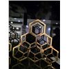 Image 2 : New Group of 3 Hexagon Wine Rack Gold - RV: $1200