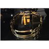 Image 3 : New Group Of Designer Gold Oval Mirrored Tray and Wine Holder