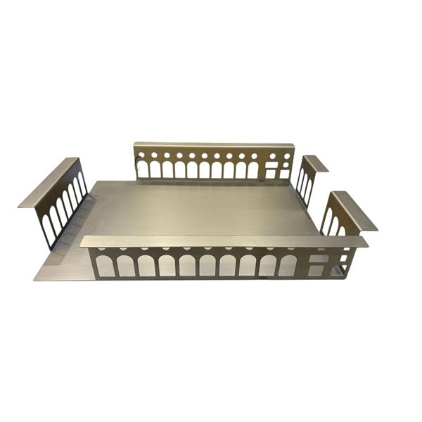 New - Roman Square Fruit Plate by Ark Interiors - MSRP $450 - new floor model