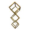 Image 2 : 2pc Modern Geometric Gold Cubes Table Top - new floor model