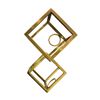 Image 3 : 2pc Modern Geometric Gold Cubes Table Top - new floor model