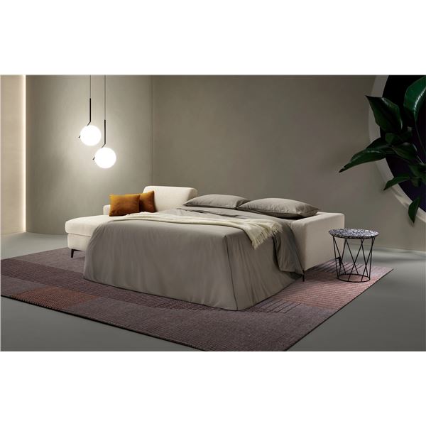 New - Dienne - Lisbona Medium Brown Color Designer Sectional Sofa Bed with Storage - approx. 110.63i