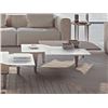 Image 2 : New - Turri - Soul Designer Coffee Table Marble, Bianco Calacatta Walnut, Metal Details - approx. 55