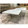 Image 4 : New - Turri - Soul Designer Coffee Table Marble, Bianco Calacatta Walnut, Metal Details - approx. 55