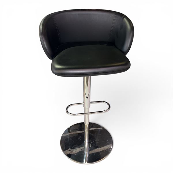 New Lola Stool Black Leather MSRP $1,299 New Floor Model