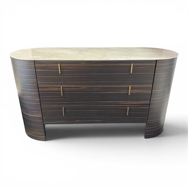 New Charlie Drawers Conte Bed MSRP $33,653 Made in Italy (63x24x32.3") New Floor Model