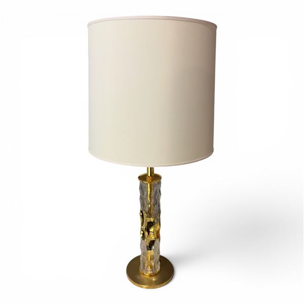 New Bamboo Table IDL Gold Frame Clear/Gold Glass Made in Italy MSRP $1,720 (12.5x26.3) New Floor Mod