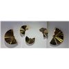 Image 1 : New Fan Set Wall Decor 5pc Gold Finish MSPR $899