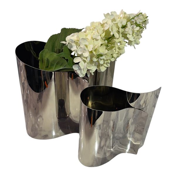 New Harp Vase Small Chrome MSRP $365