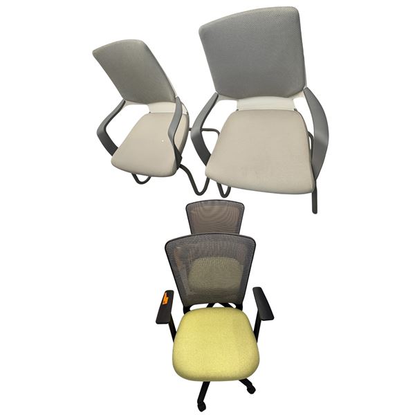 Group of 4 assorted office chairs