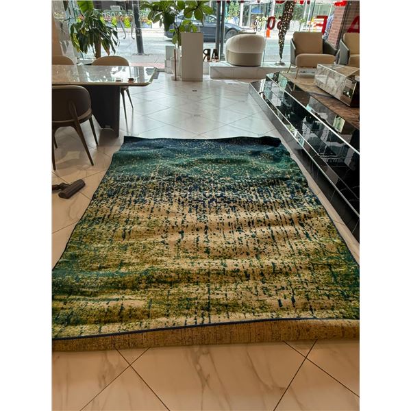 New Blue/Green Forest Carpet - Approx: 114" x 78" - Material 100% Nylon
