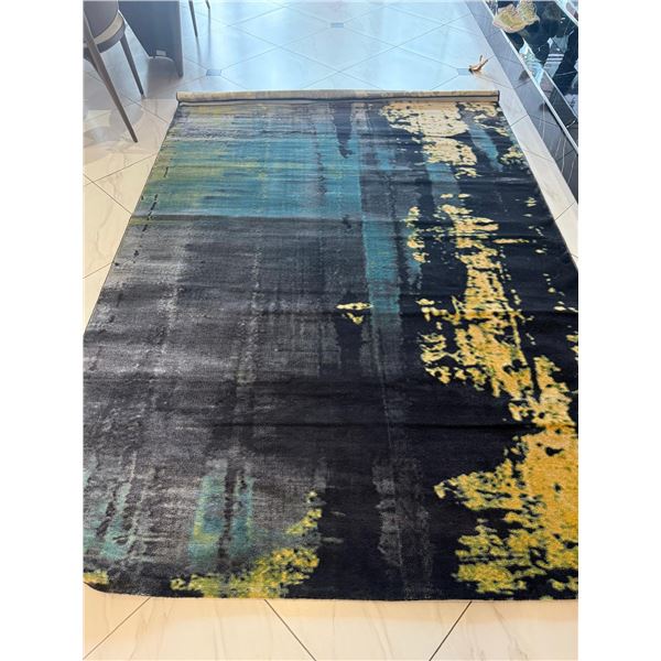 New Dark Abstract Carpet - Approx: 114" x 78" - Material 100% Nylon