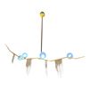 Image 1 : New White Glass Gold Body Pendant Ark Lighting MSRP $3,900