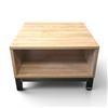 Image 1 : Square Wooden Side Table, H18" x 29" x 29" - some minor wear