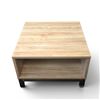 Image 2 : Square Wooden Side Table, H18" x 29" x 29" - some minor wear