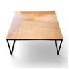 Image 1 : Square Wood Top Black Metal Frame End Table (30x30x14) - RV: $295