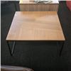 Image 2 : Square Wood Top Black Metal Frame End Table (30x30x14) - RV: $295