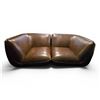 Image 2 : New - Moe's - 2pc Zeppelin Modular Leather Set - Toasted Hickory - MSRP $6,198 - Includes 2 Corner C