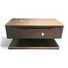 Image 1 : Moe's Jonah Floating Nightstand Dark Brown - RV: $589 - 24.02W x 12.01"x 12.01" H, minor werar on to